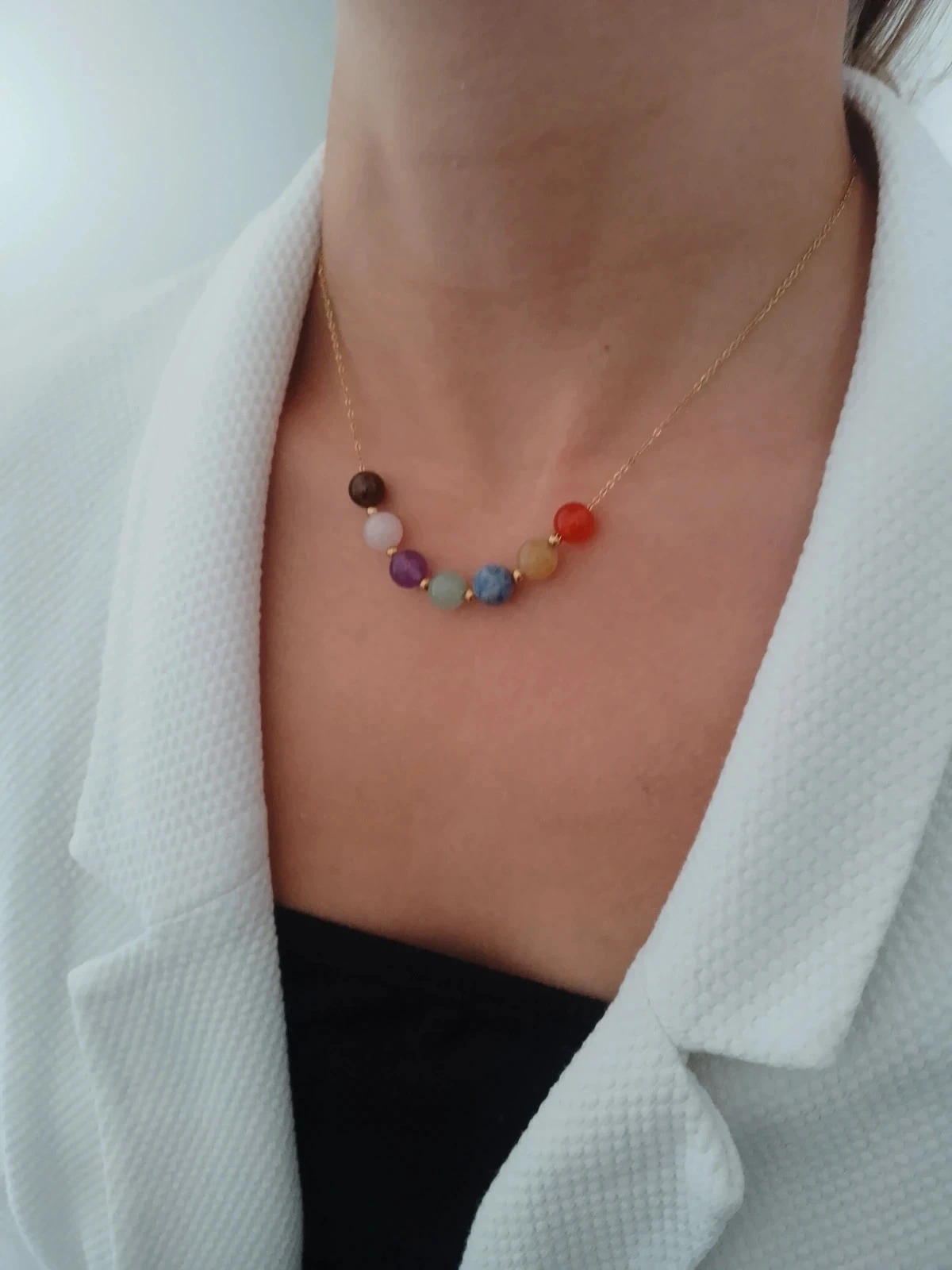 Natural 7 Chakra Stones Necklace – photo 2